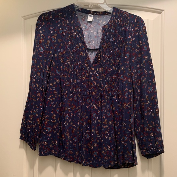 Old Navy size S navy cotton top - Picture 1 of 7